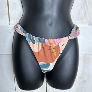 Stone Fox Swim Revolve Women's Size Medium Bijou Floral Print Bikini Bottom NWOT